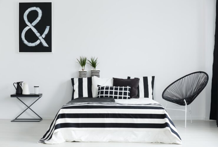 Bedroom with chair and table