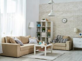 Comfortable living room with old-fashioned furniture