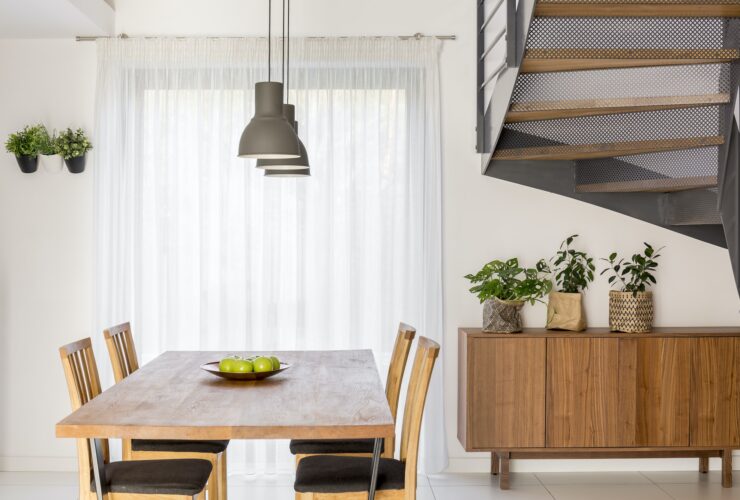Dining room with stairs
