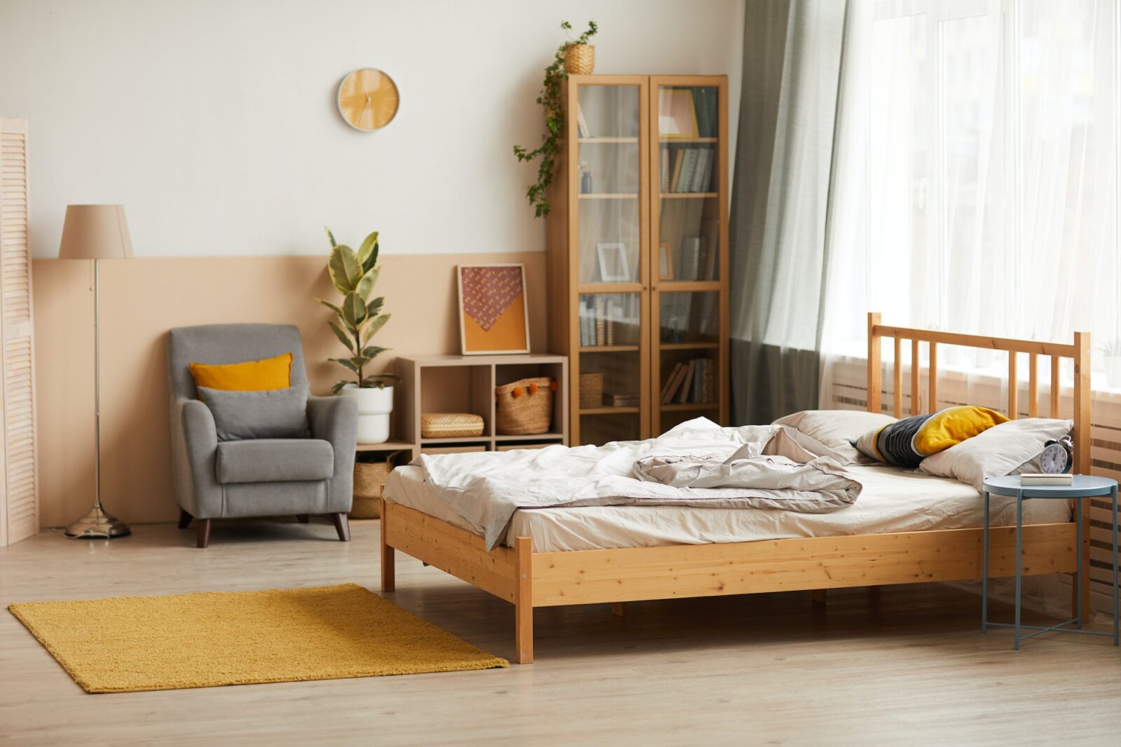 Empty modern bedroom