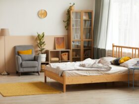 Empty modern bedroom