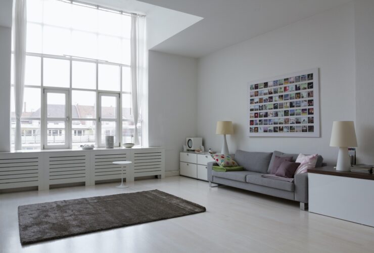 Empty modern living room