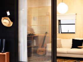 home guitar tiny house cozy