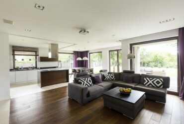 Modern house with white walls