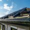 Roof ceramic tile arranged in packets on the roof on roof battens. Preparation for laying roof tiles