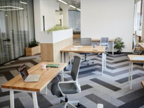 Workspace in Empty Office