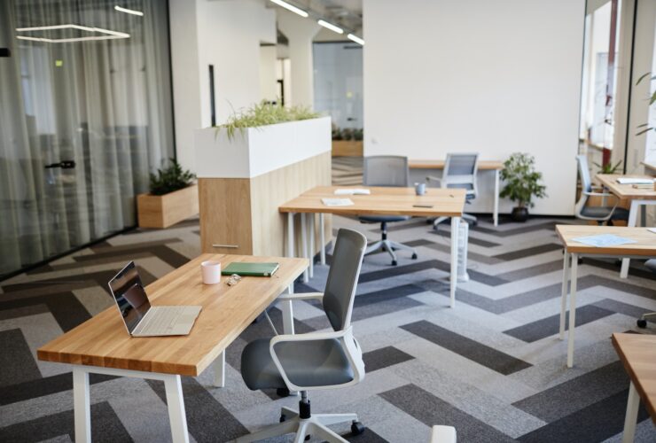 Workspace in Empty Office