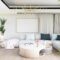 3D illustration Mockup photo frame in living room rendering