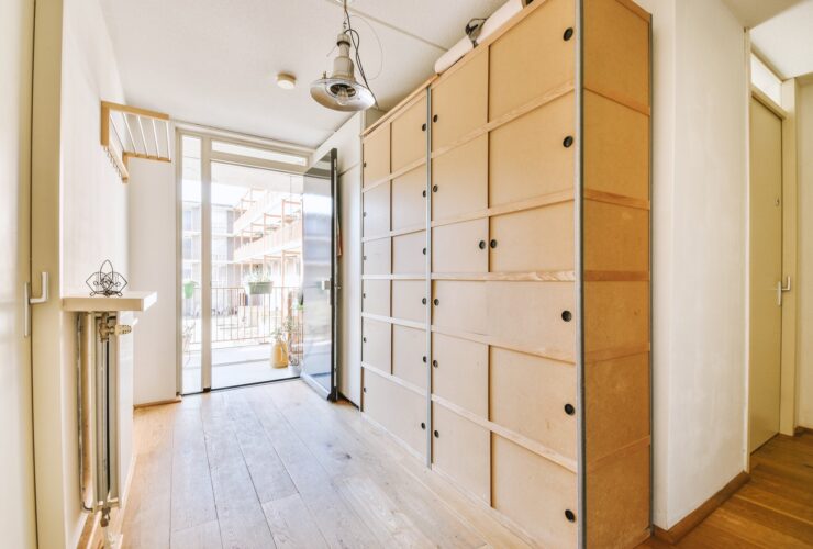 Hallway with storage