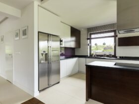 Spacious kitchen in modern house