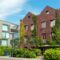 Modern houses made of bricks and concrete