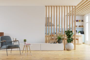 Modern interior room with furniture.