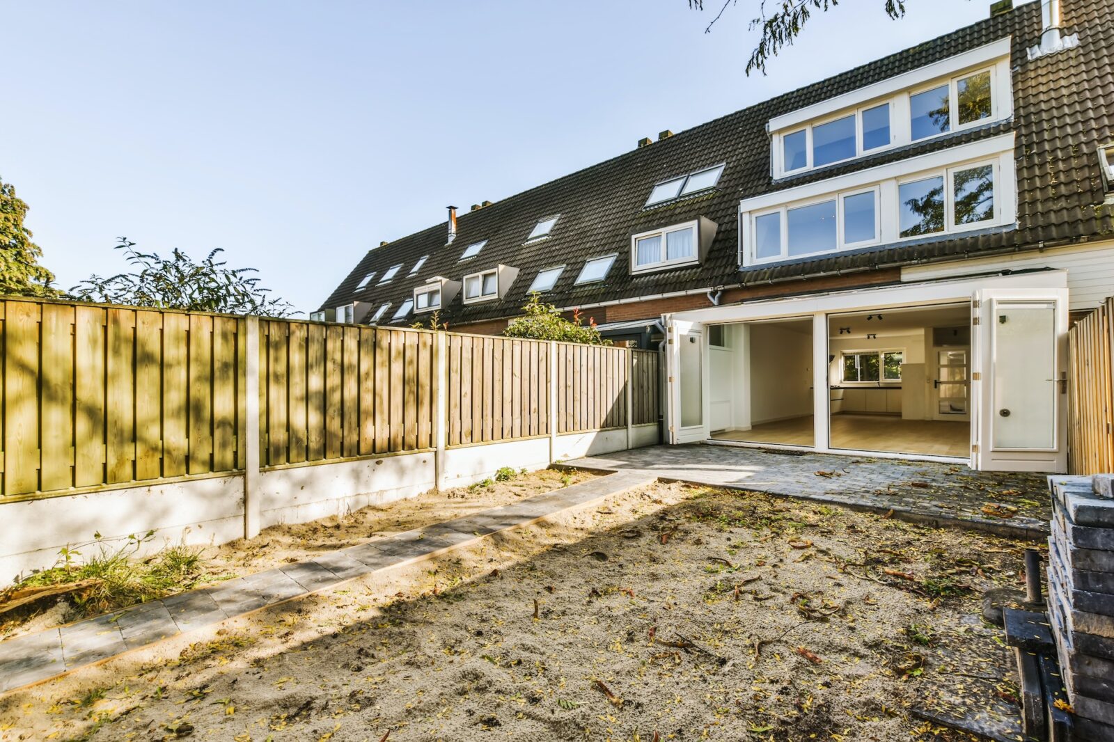 Nice courtyard of the house with beautifully laid tiles