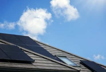 Photovoltaic panels on the house roof