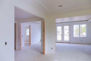Room interior with drywall installed new house for the under construction