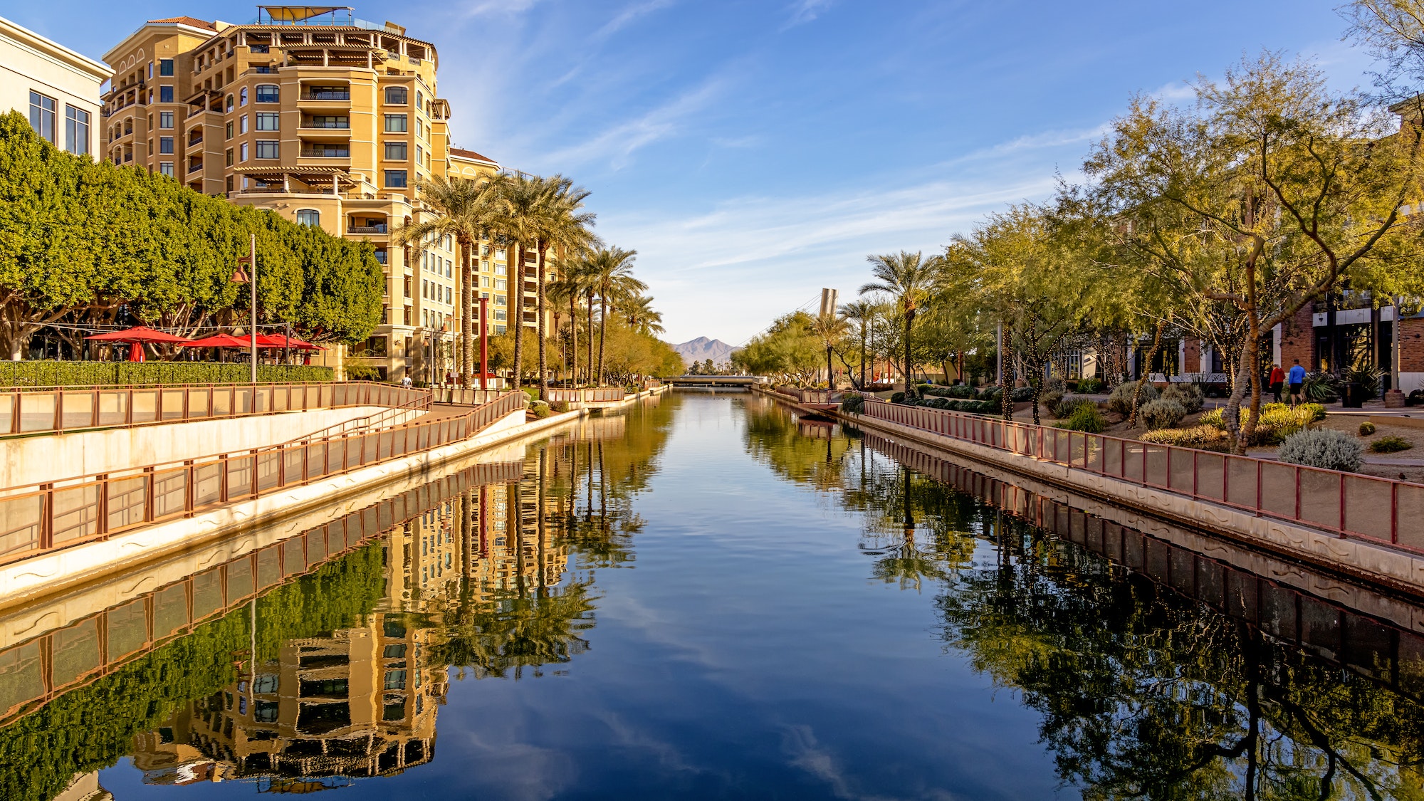 Scottsdale Arizona Canal Waterfront Travel Scene