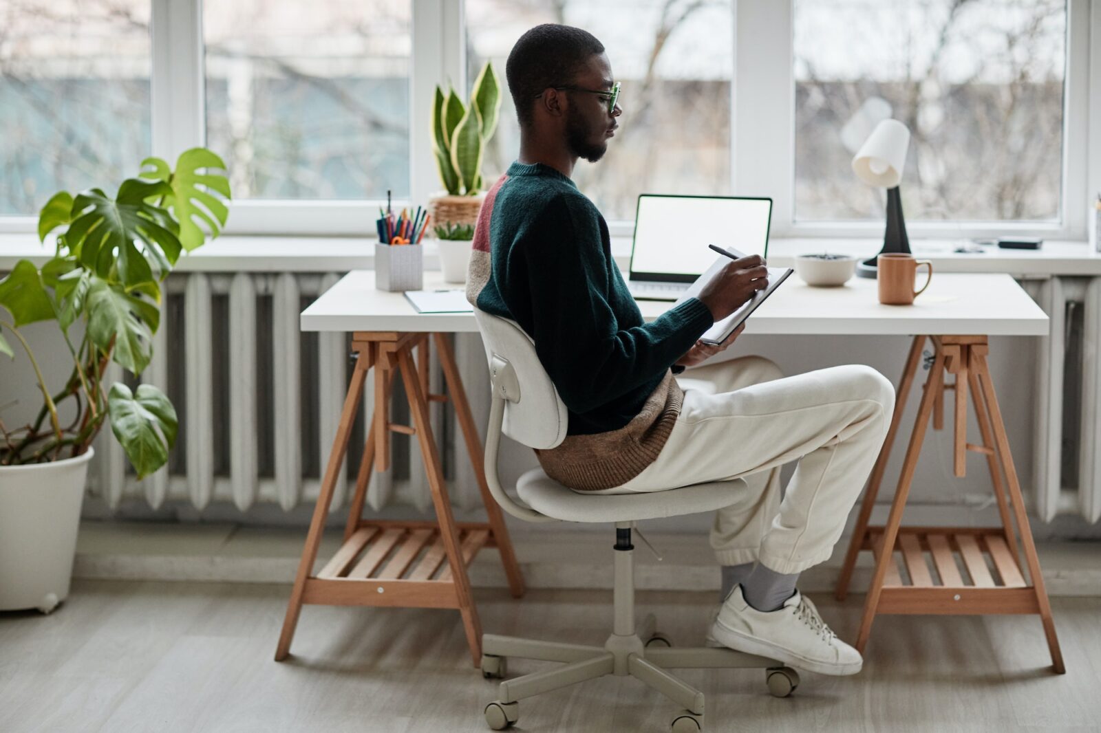 College Student at Desk