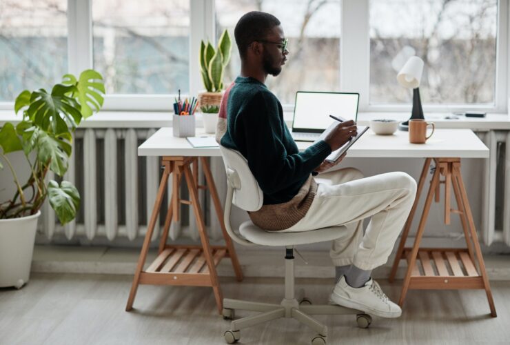 College Student at Desk