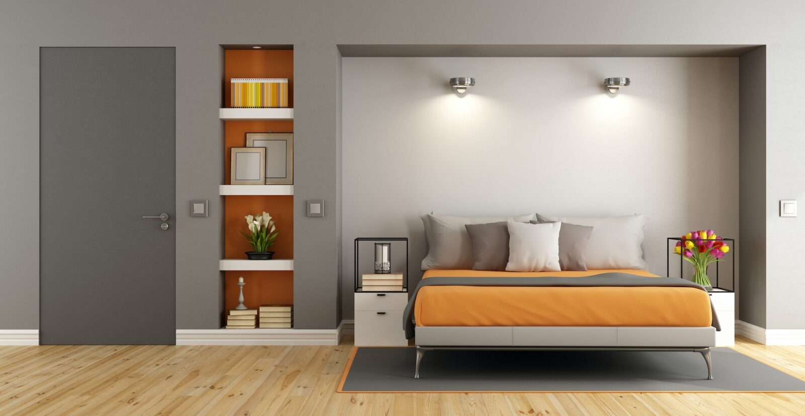 Contemporary master bedroom