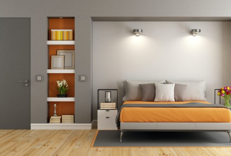 Contemporary master bedroom