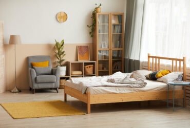 Empty modern bedroom