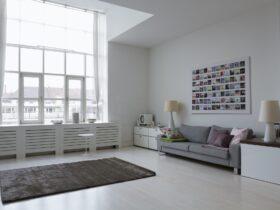 Empty modern living room
