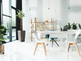 interior of beautiful modern office
