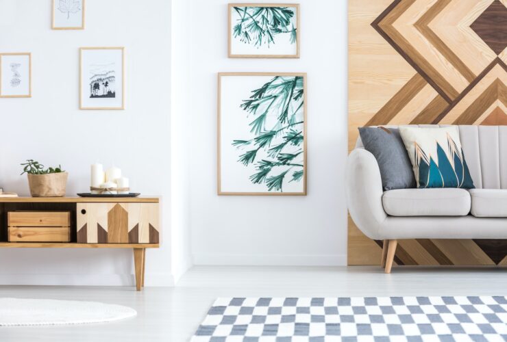 Rustic living room interior