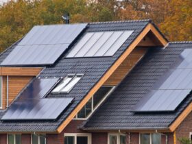 Solar panels on house