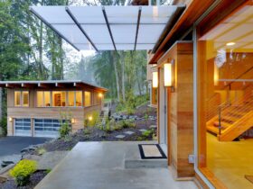 54220,Balcony and awning of modern house