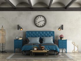 Bedroom in industrial style