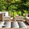 Garden furniture and rug
