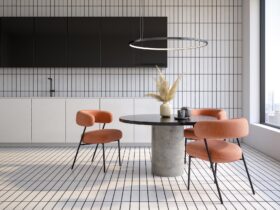 Minimalist Interior of kitchen dinning room