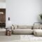 Minimalist modern living room interior background, living room mock up