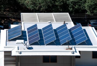 Solar panels on the roof of a house