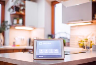 A tablet with smart home screen.