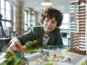 Architect planning new construction project