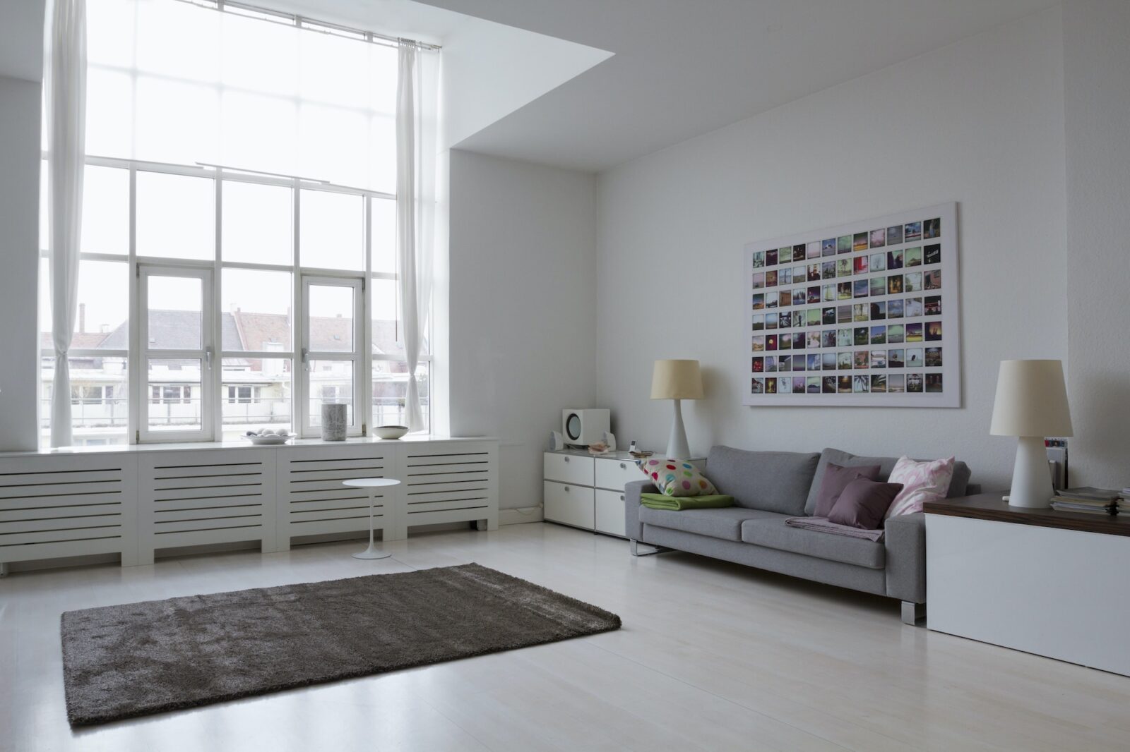 Empty modern living room
