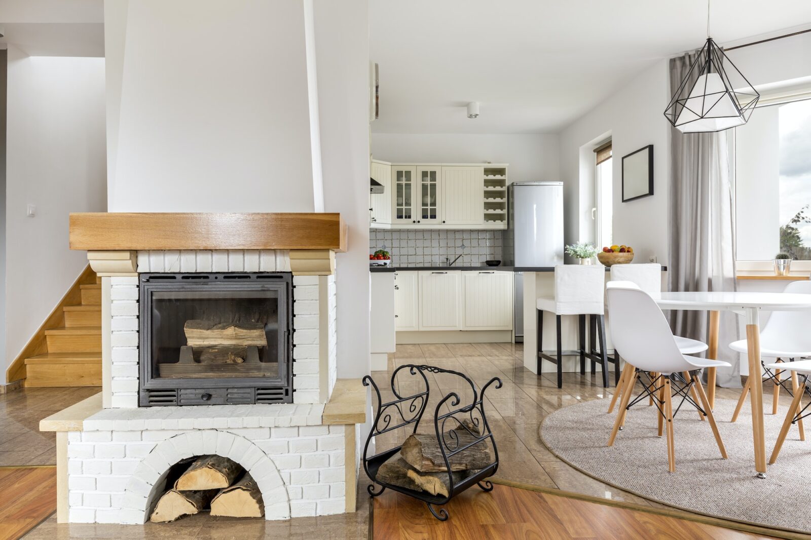 Fireplace in house