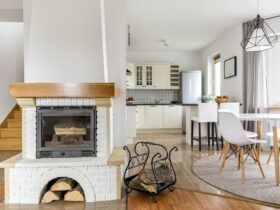 Fireplace in house