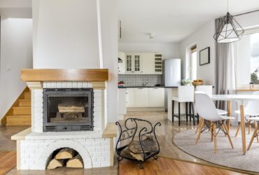 Fireplace in house