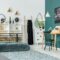Green kid's room interior