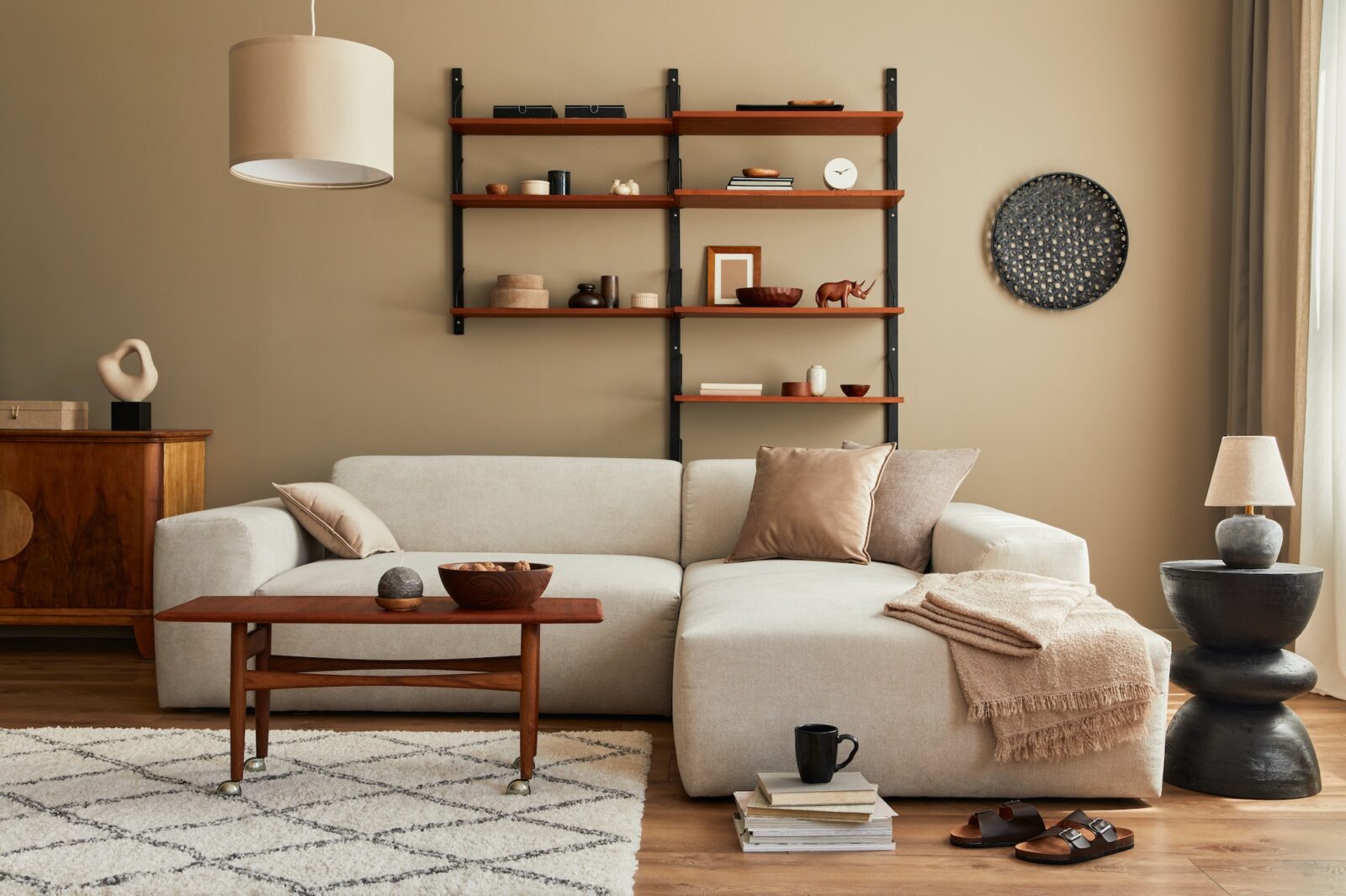 Modern interior of living room