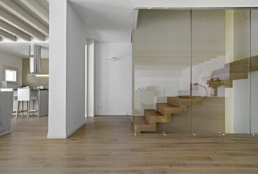 Modern Living Room Interior with Staircase