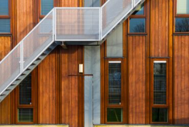 modern wooden building exterior