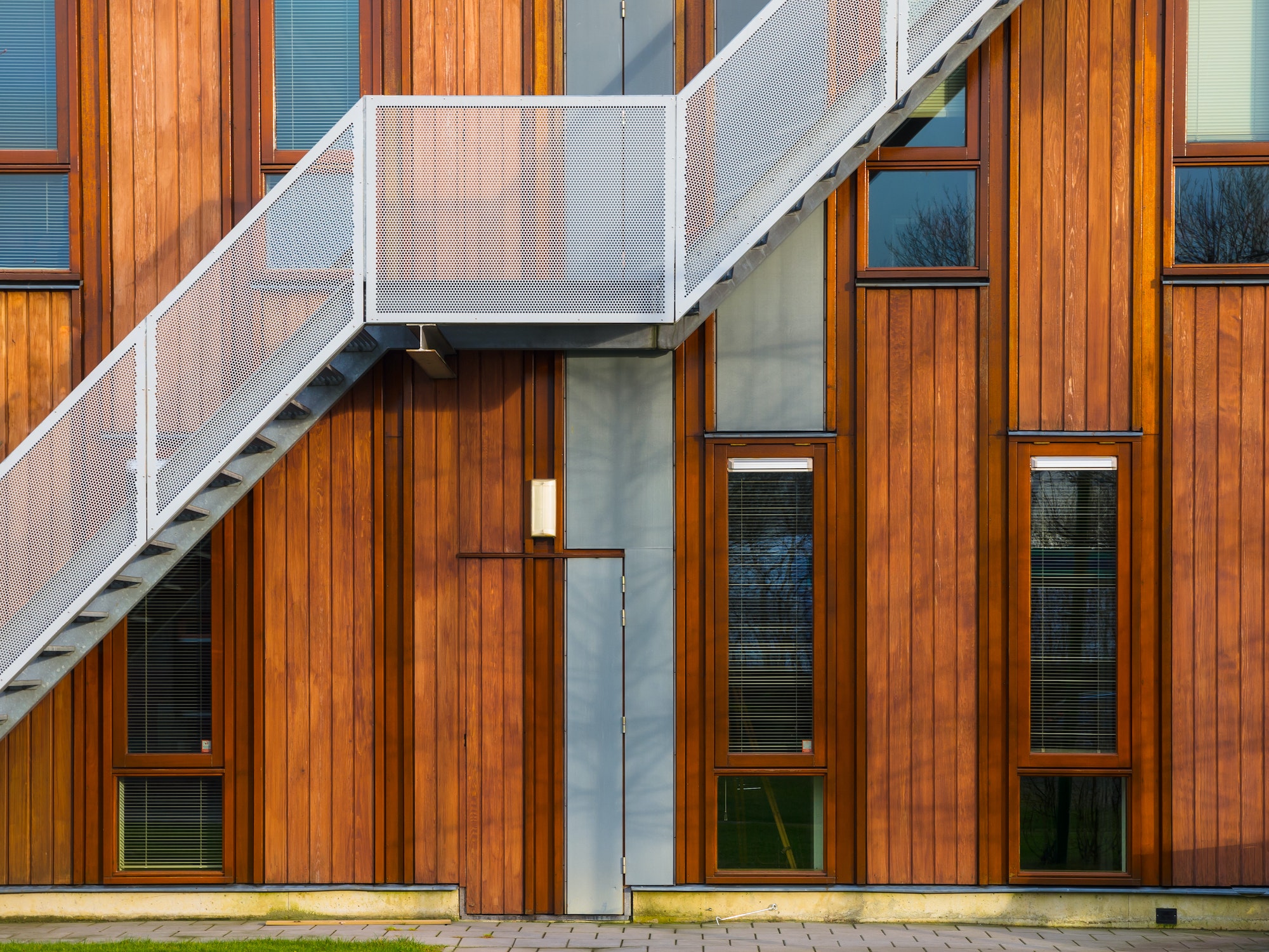 modern wooden building exterior