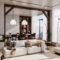 Open space living room and dining room