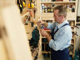Senior Worker Choosing Tools