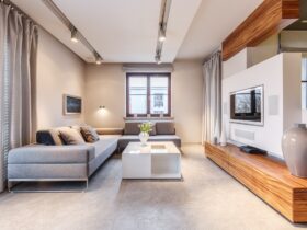 Big sofa in living room