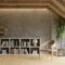 Living room interior with chair in the library room.